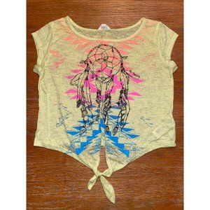 Forever 21 Neon Yellow Sheer Top-Large (11/12)